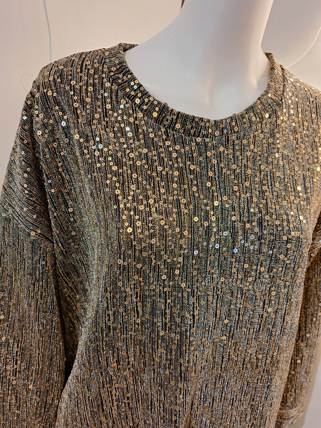 Ensemble deux pièces sequins or