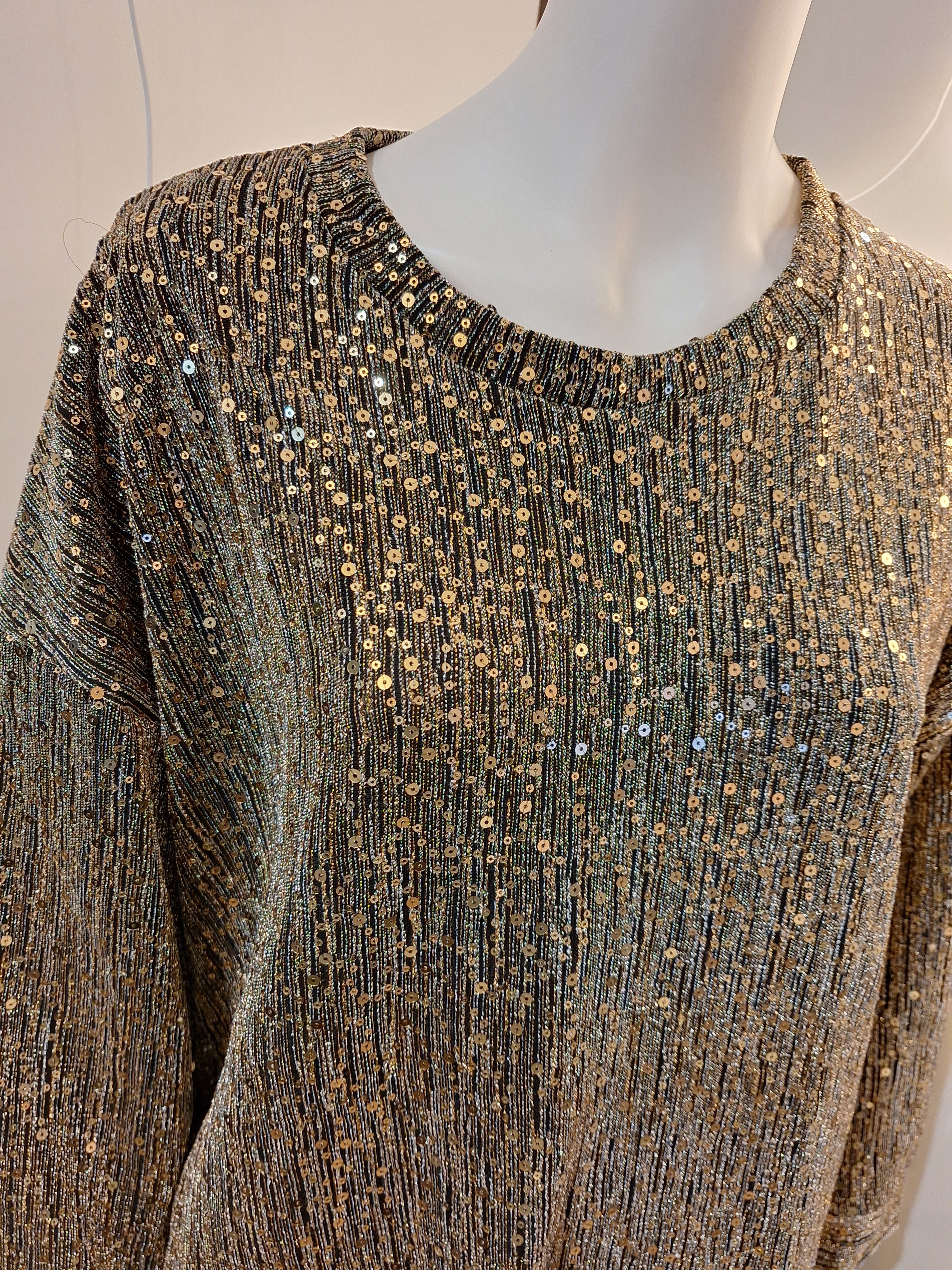 Ensemble deux pièces sequins or