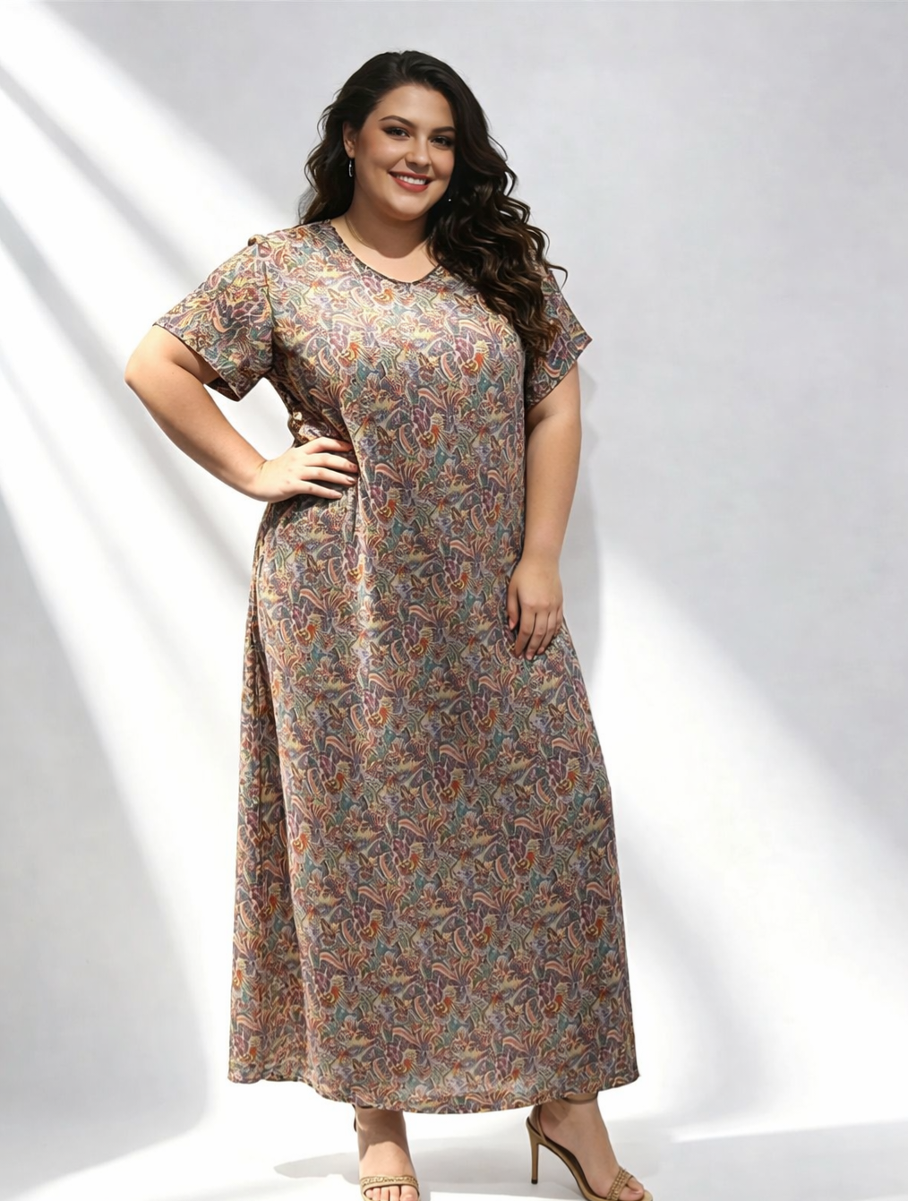 Robe longue satin