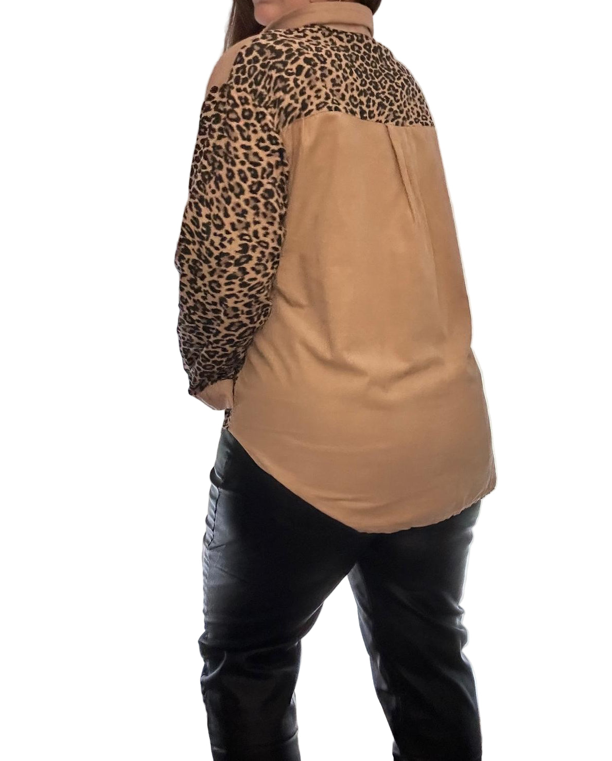 Chemise velours et léopard