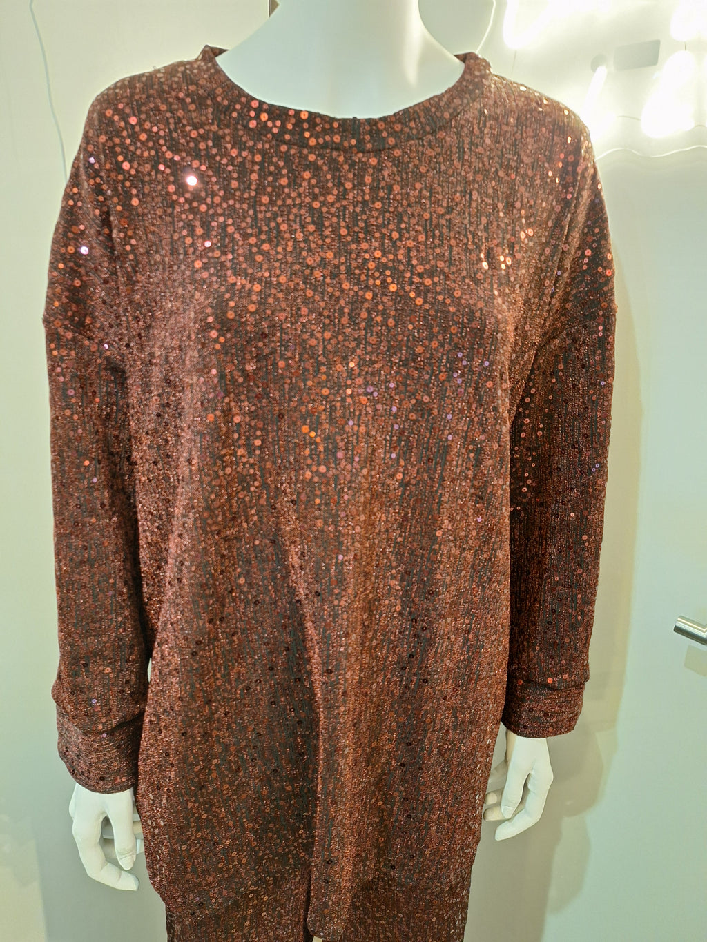 Ensemble deux pièces sequins rouge