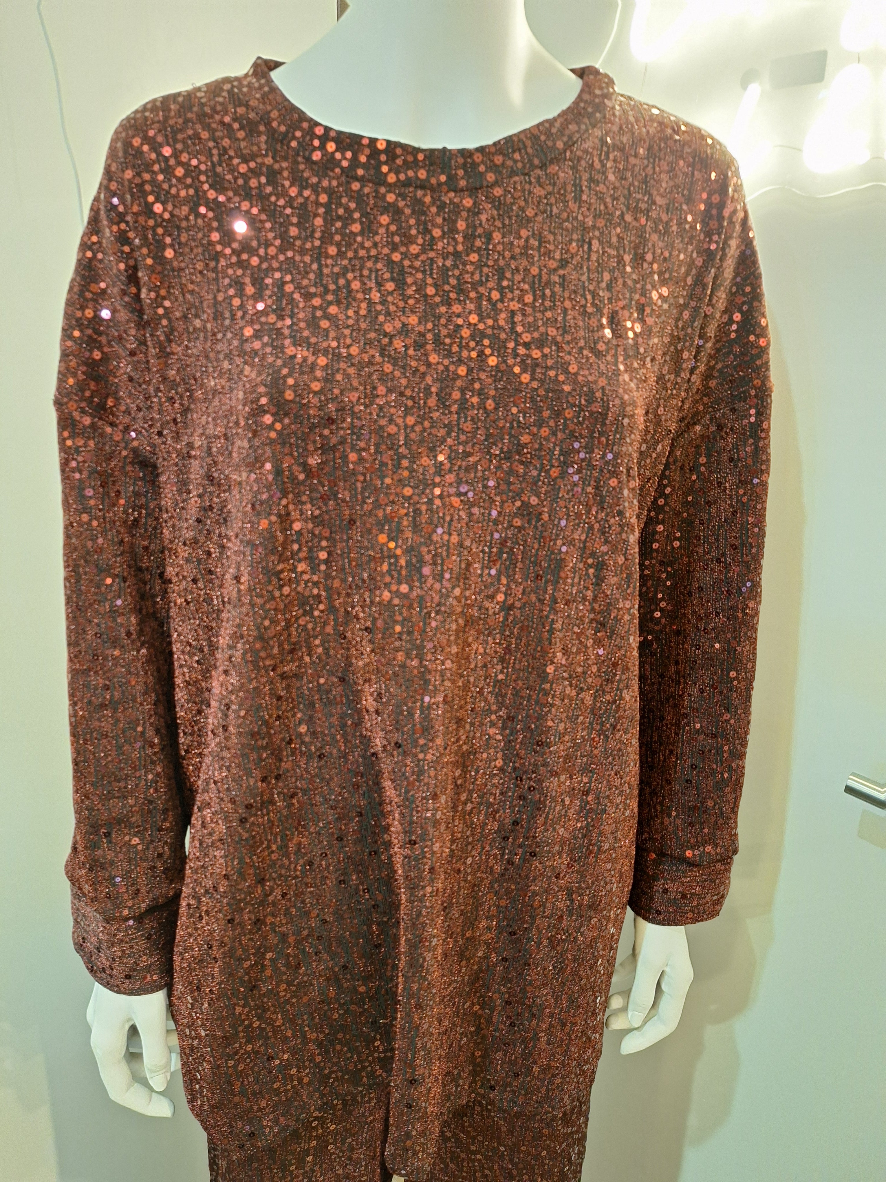 Ensemble deux pièces sequins rouge