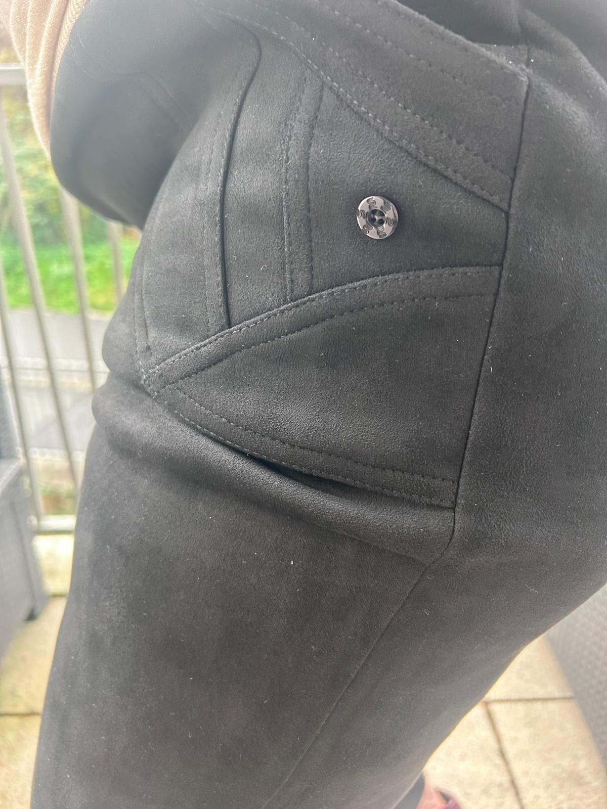 Pantalon tailleur suédine
