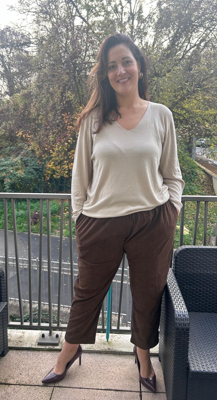 Pantalon velours côtelé