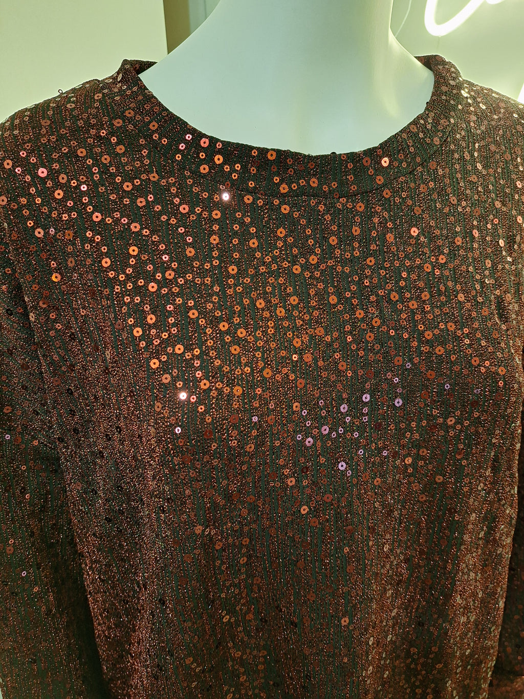 Ensemble deux pièces sequins rouge