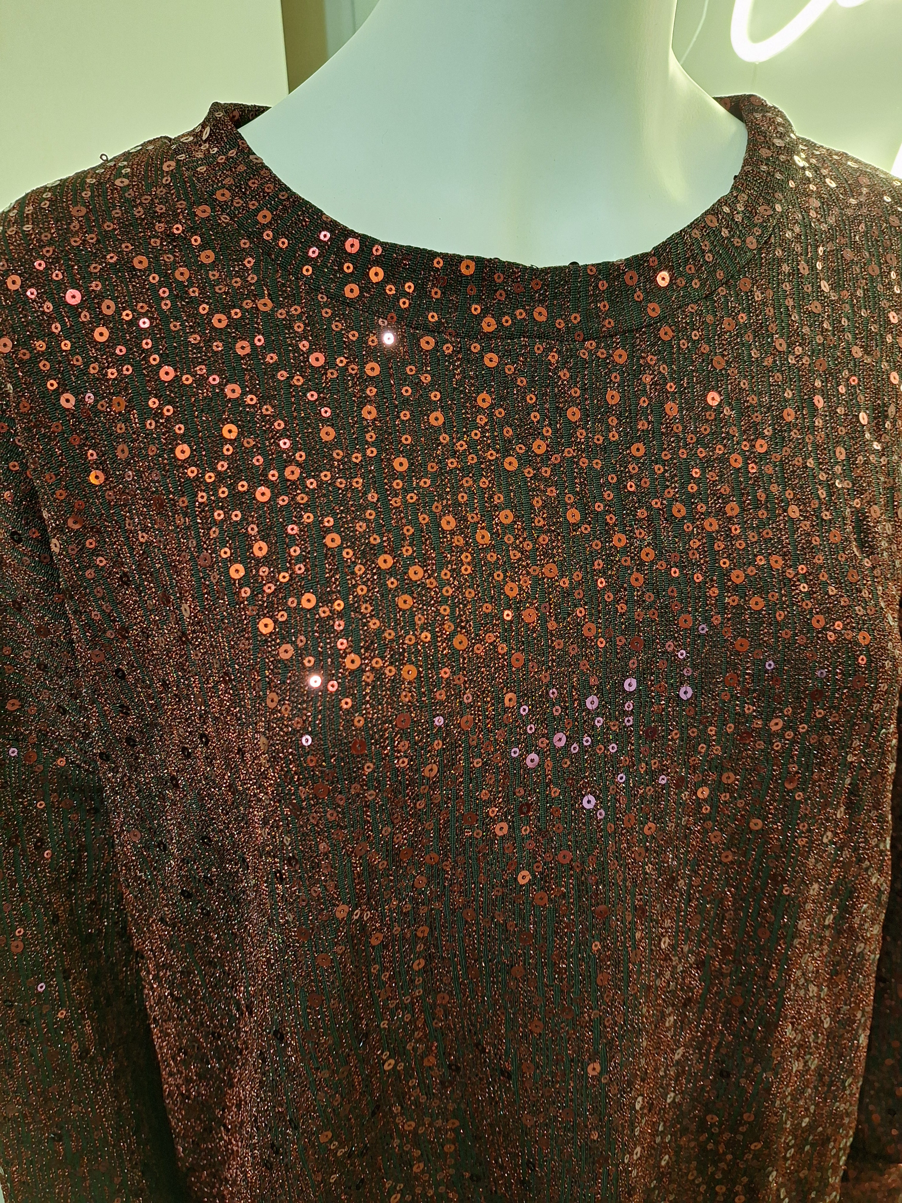 Ensemble deux pièces sequins rouge
