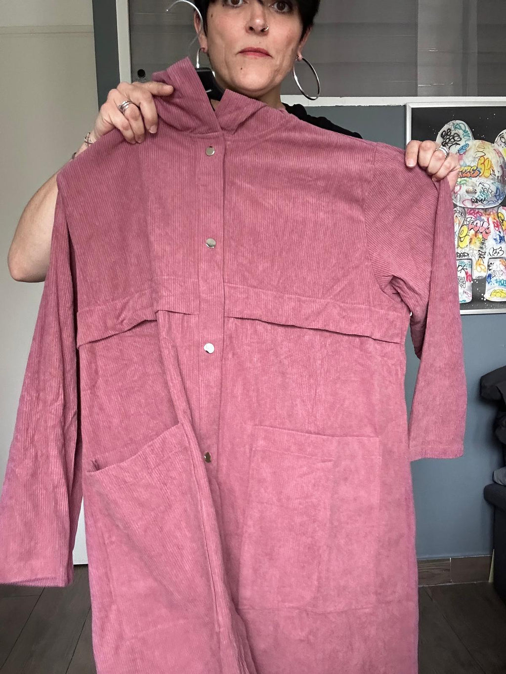 Chemise longue velours