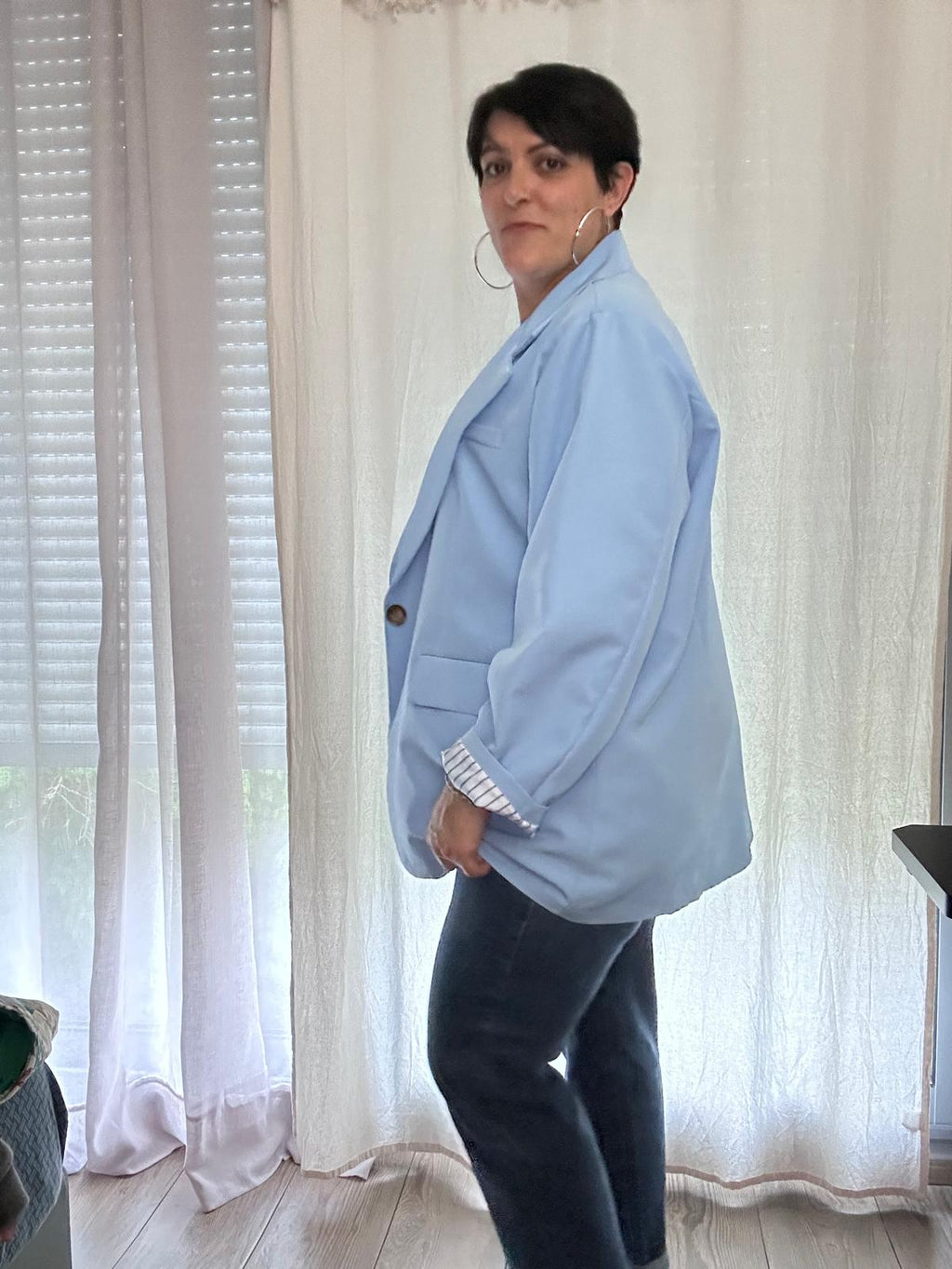 Blazer bleu ciel