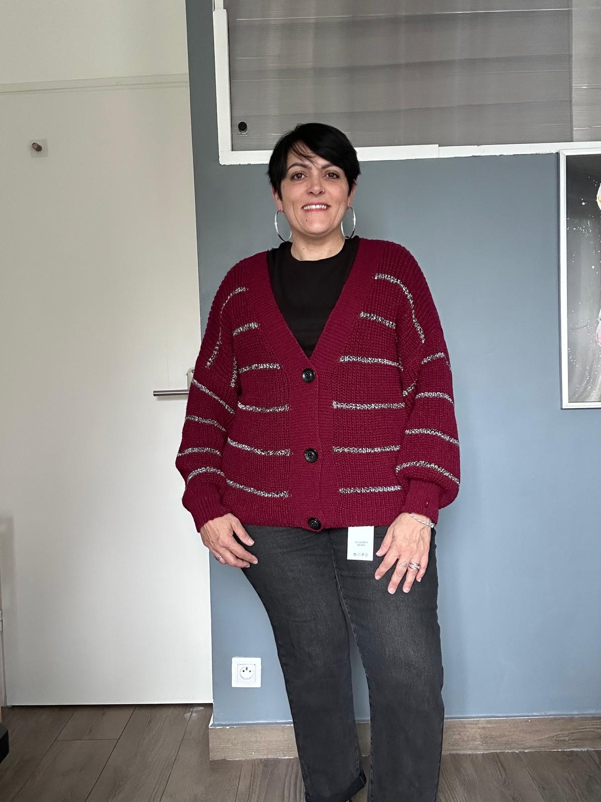 Gilet à rayures