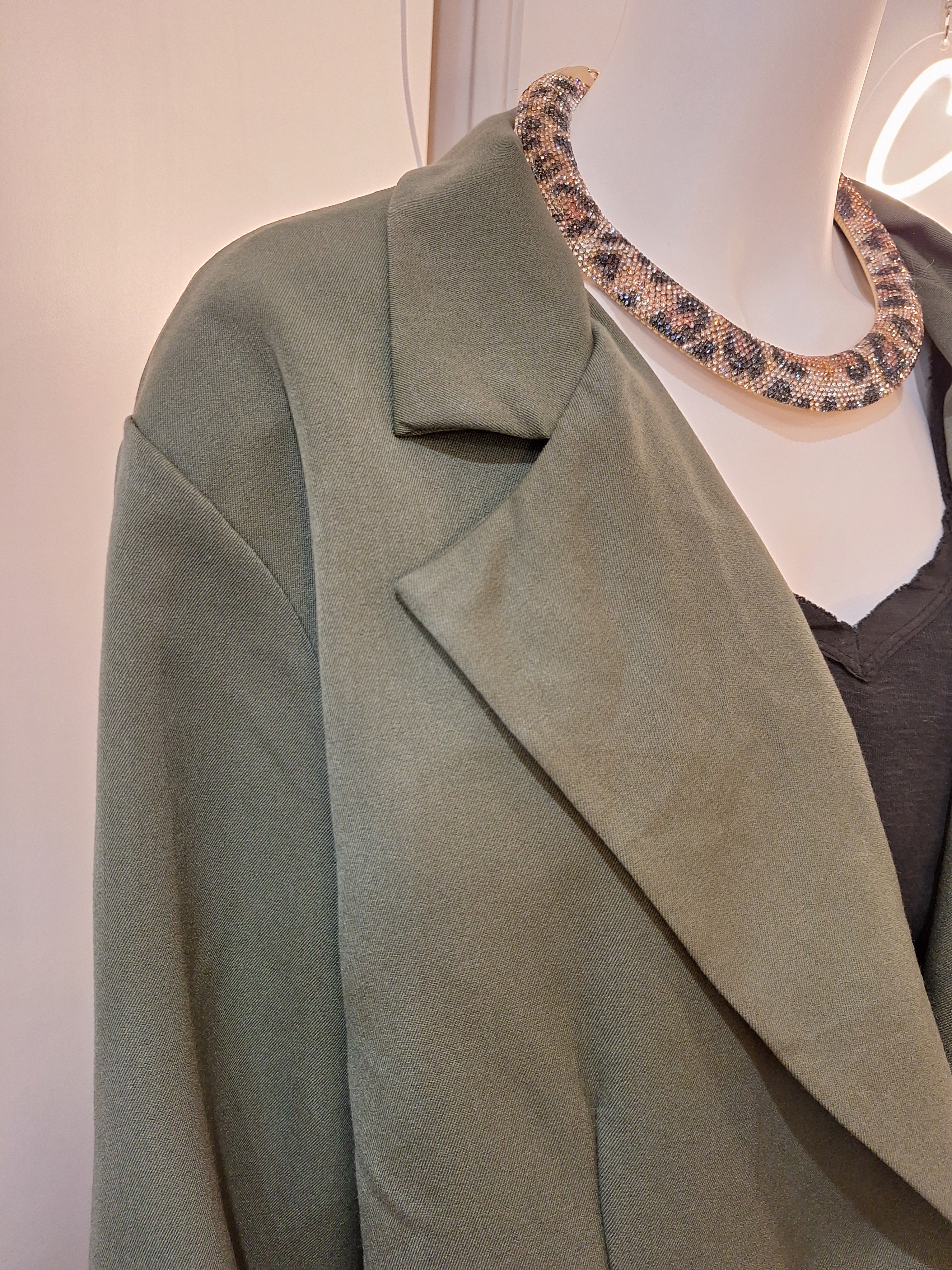 Blazer kaki léopard