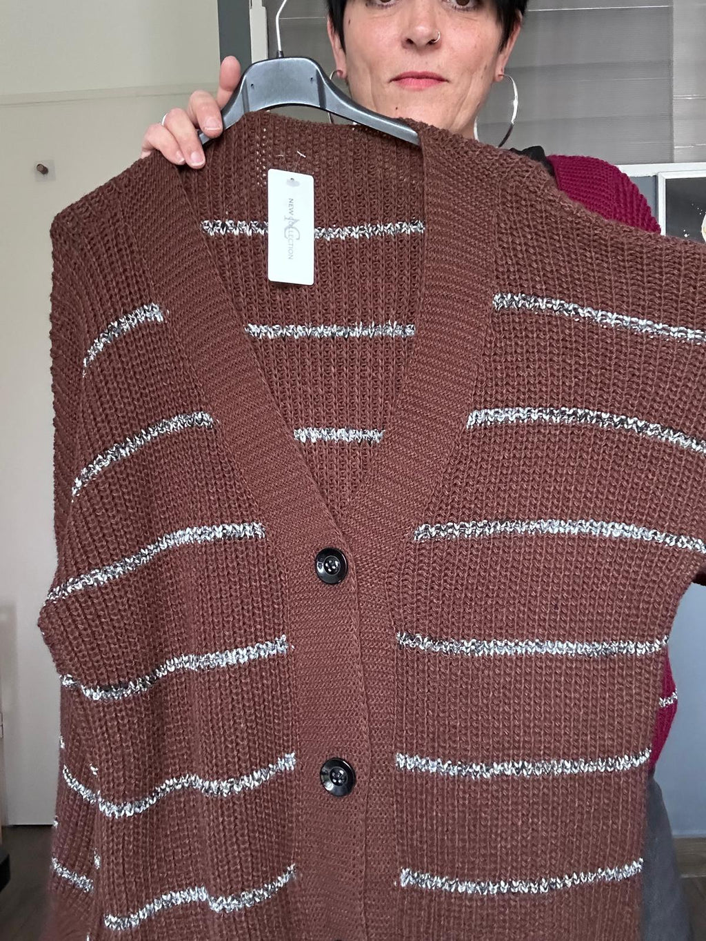 Gilet à rayures