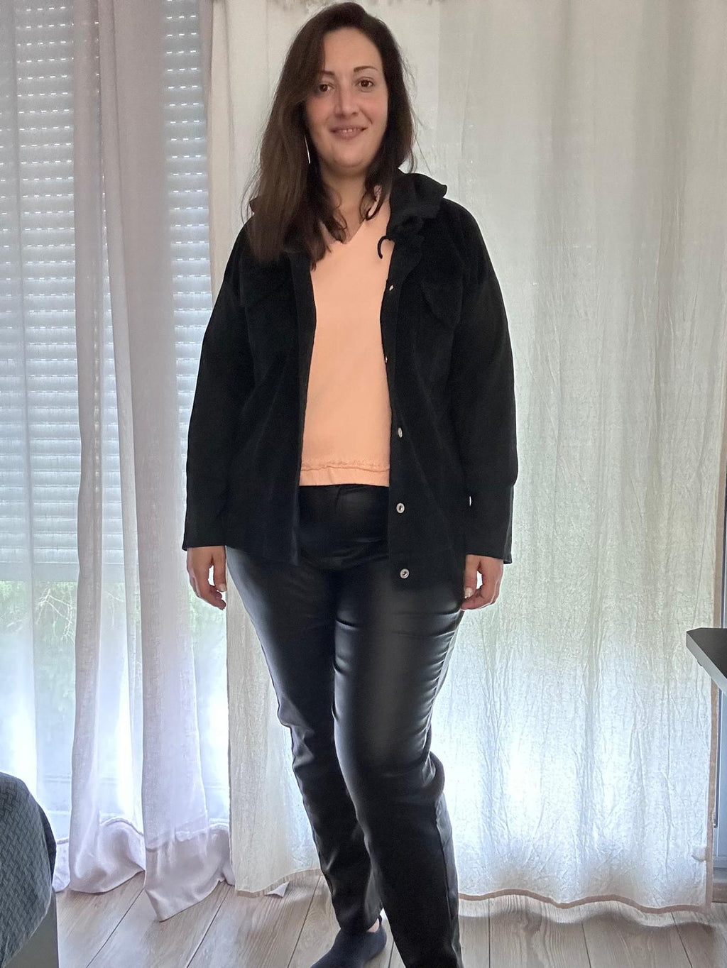 Chemise velours et coton