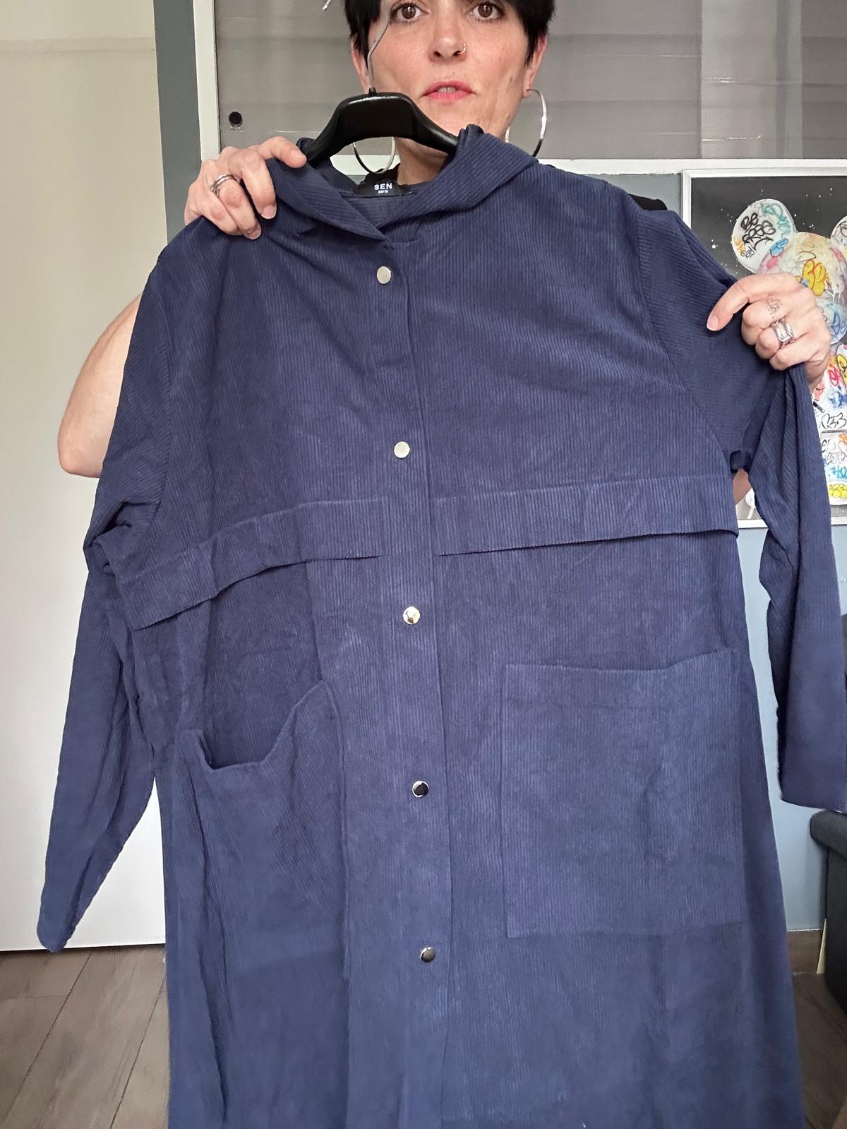 Chemise longue velours